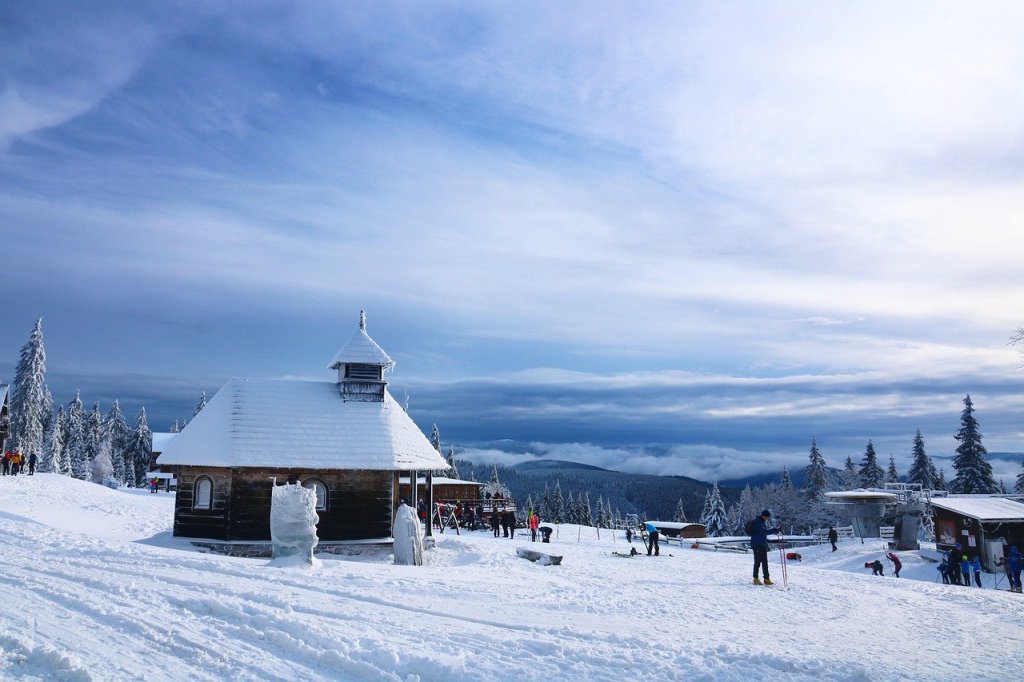 kufri shimla snow covered photo